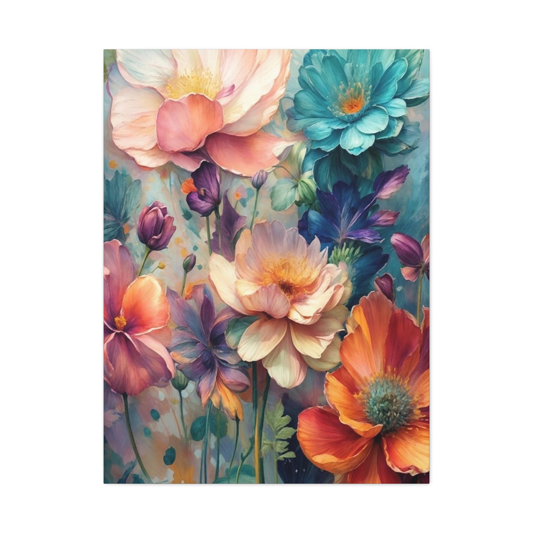 Floral Dreamscape Matte Canvas Print — Stretched 1.25"