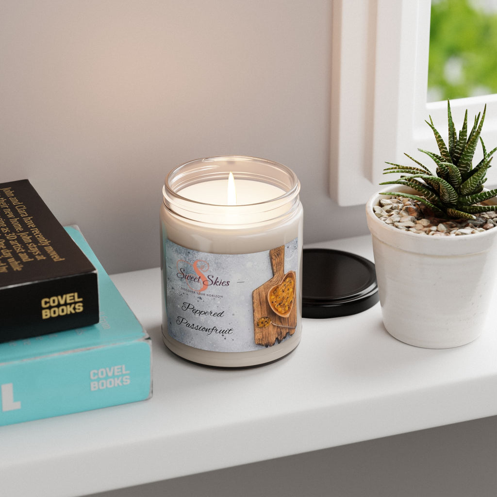 Peppered Passionfruit Scented Soy Candle — 9oz Jar (Sweet Skies)
