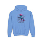 Youth Unicorn Hoodie - "Just a Girl Who Loves Unicorns" Cute Magical Kids Sweatshirt