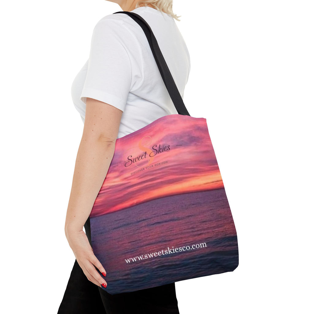 Sunset Beach Tote Bag – "Sweet Skies" Scenic All-Over Print