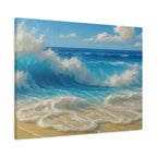 Sunny Beach Waves-Matte Canvas, Stretched, 1.25"