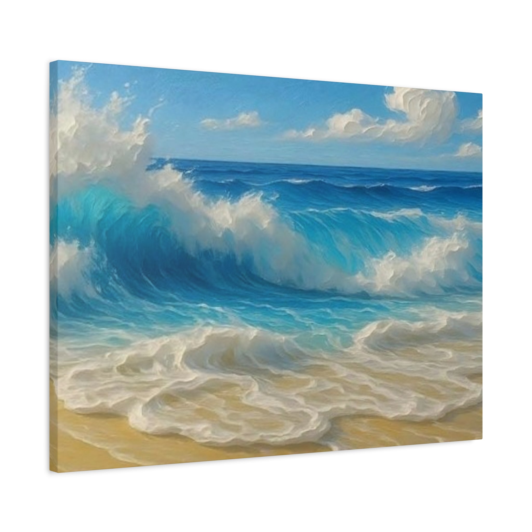 Sunny Beach Waves-Matte Canvas, Stretched, 1.25"