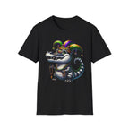 Mardi Gras Jester Alligator T-Shirt — Carnival Croc Graphic Tee