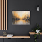 Abstract Gold Landscape Canvas Wall Art — Matte Stretched 1.25"