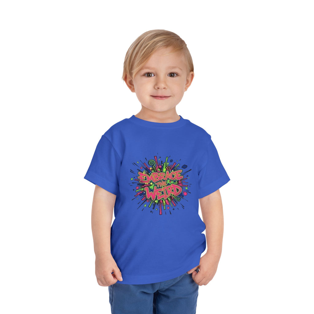 Toddler Tee — 'Embrace Your Weird' Colorful Graffiti Kids Shirt
