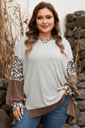 Leopard Patchwork PLUS Sweatshirt