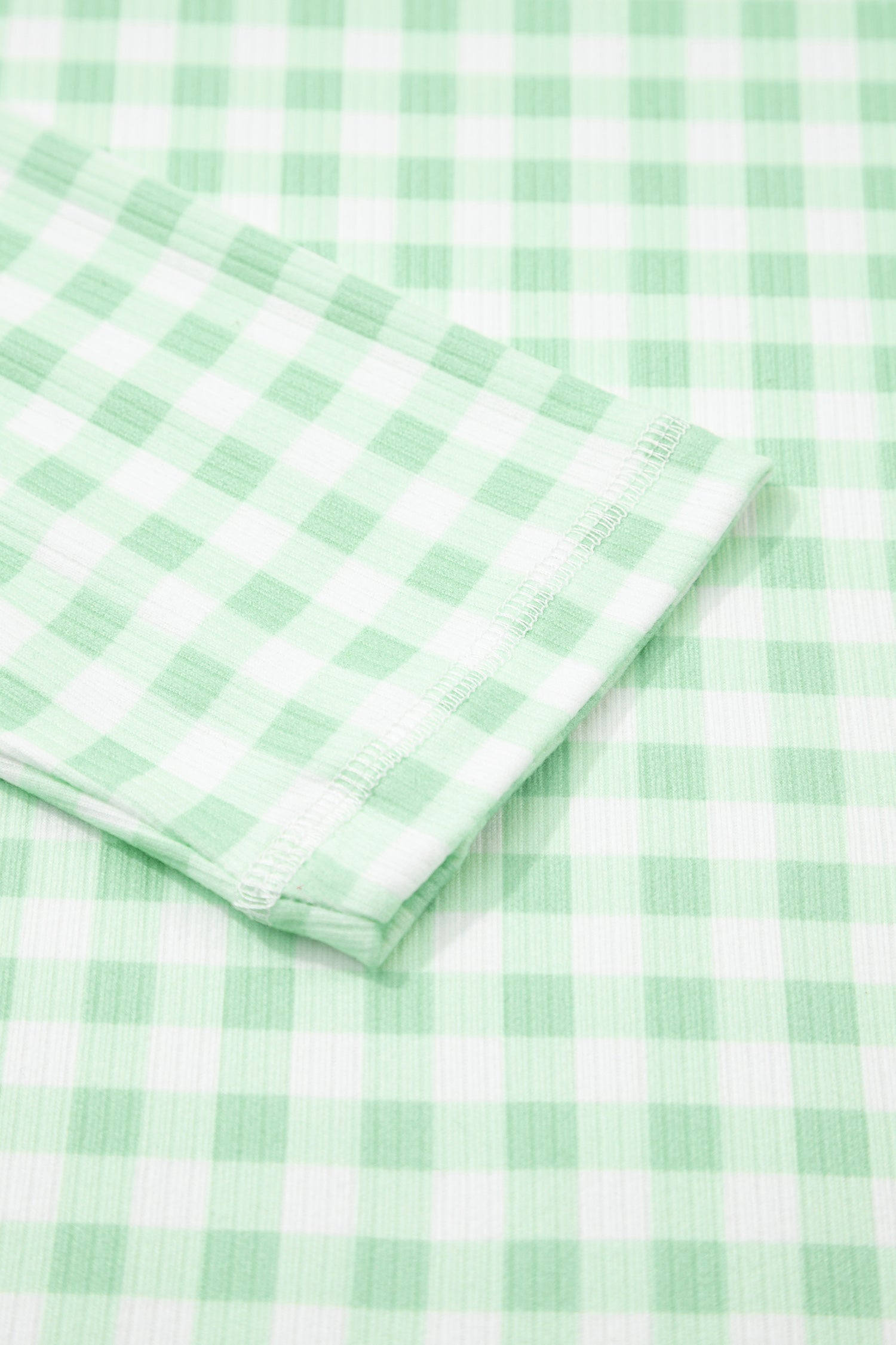 Mint Plaid 2pcs Lounge Set