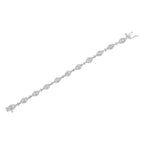 .925 Sterling Silver 2 1/2 Cttw Diamond Pear Shaped and Bezel Link Bracelet (I-J Color, I2-I3 Clarity) - 7.5 "-4