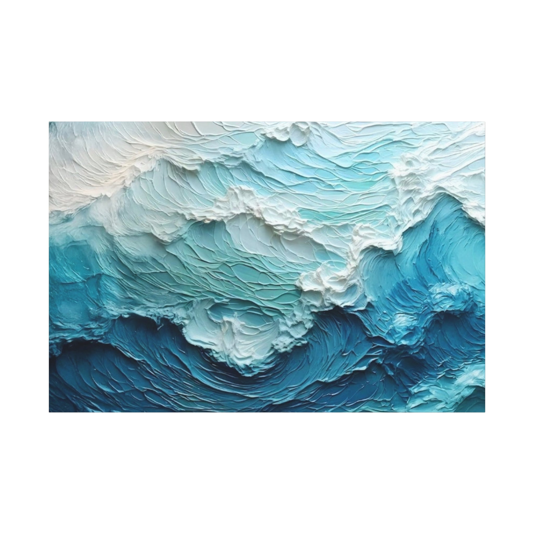 Ocean Waves Texture Matte Canvas Print