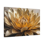 Golden Dahlia Matte Canvas Wall Art — Stretched 1.25"