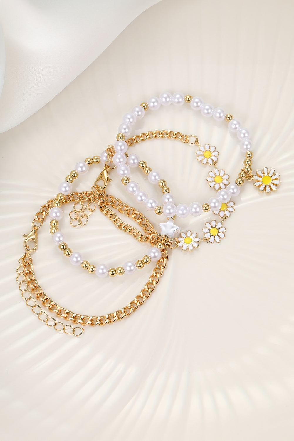 April Beaded Chain Bracelet Set