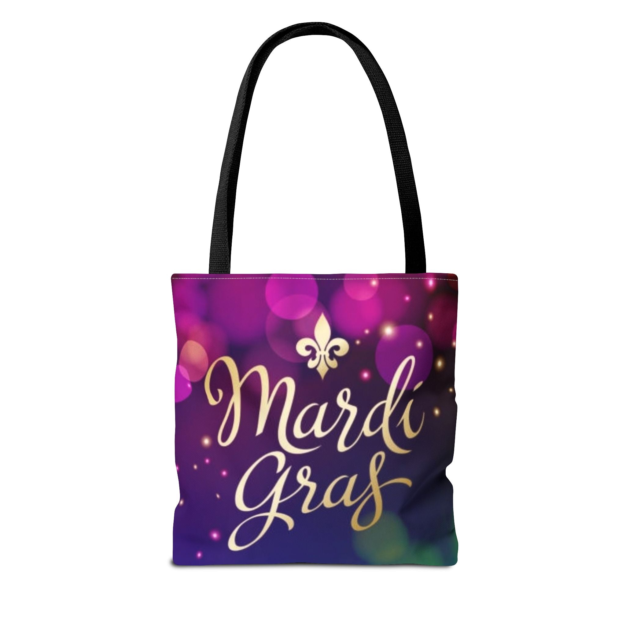 Mardi Gras Tote Bag — Purple Gold Fleur-de-Lis Celebration Tote