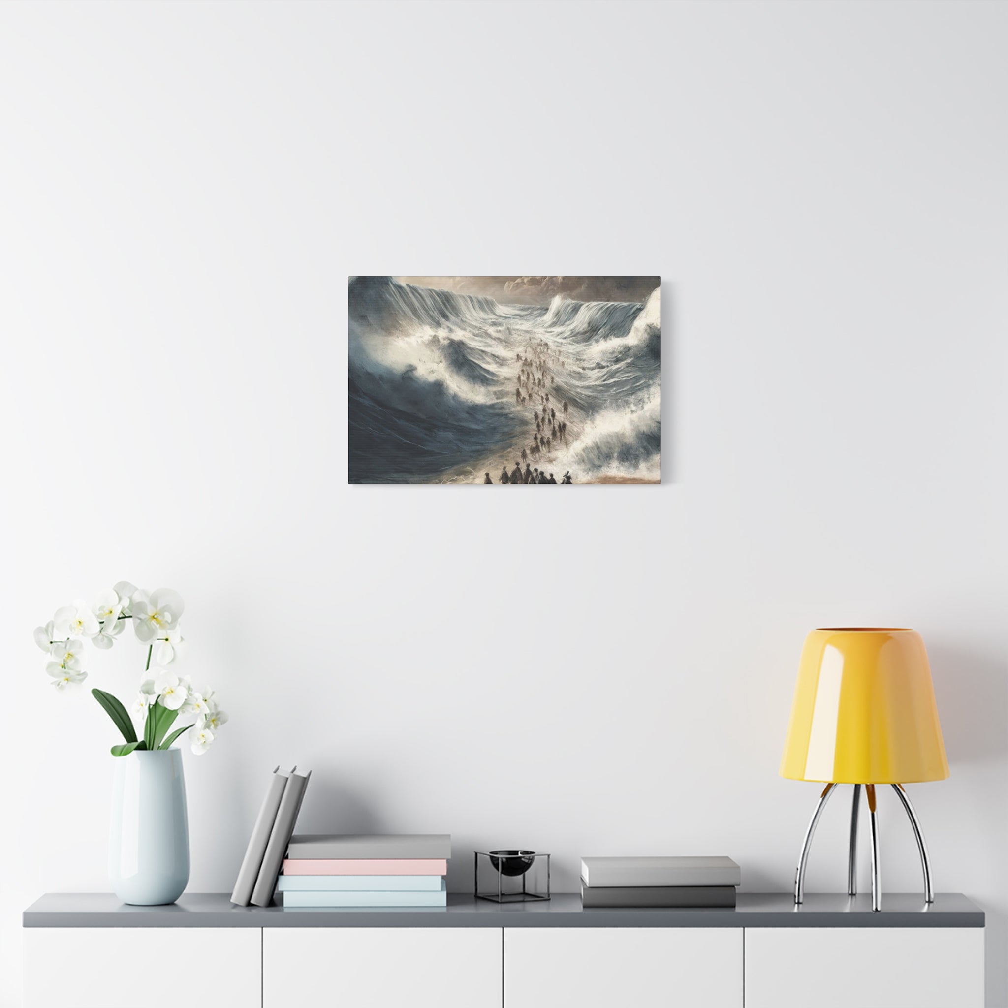 Biblical Exodus Wall Canvas — Parting of the Red Sea Matte Stretched Canvas