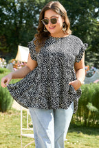 Danielle Back Tiered Flowy PLUS Blouse