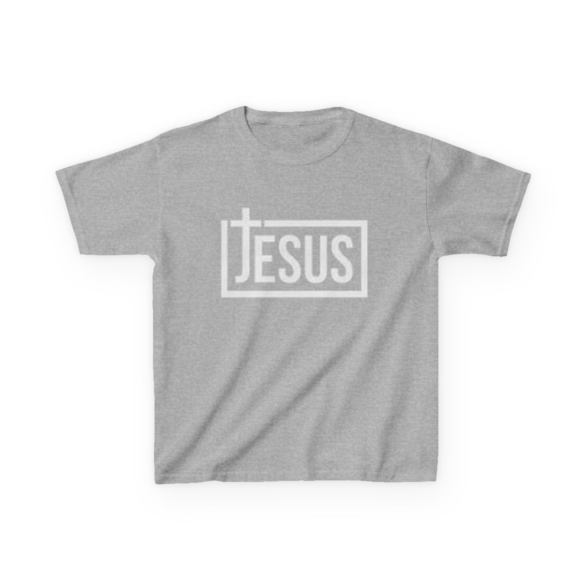 Kids Jesus T‑Shirt — Bold Cross Logo Christian Tee for Boys & Girls