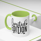 Limited Edition Accent Coffee Mug — Pink Interior, 'Limited Edition' Graphic (11/15oz)
