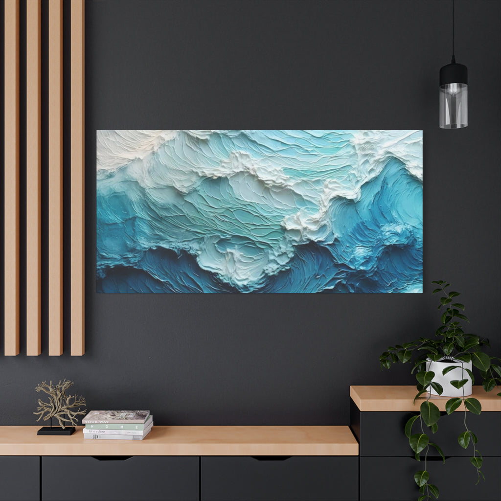 Ocean Waves Texture Matte Canvas Print