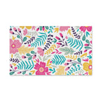 Floral Spring Bouquet Hand Towel — Bright Pink & Teal Kitchen Towel
