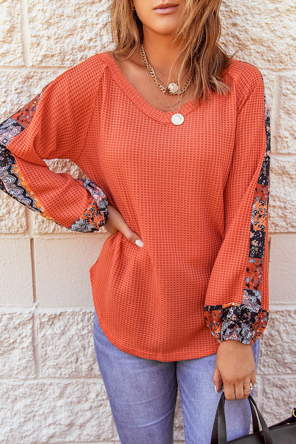 Knitted Floral Long Sleeve