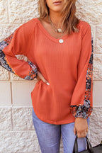 Knitted Floral Long Sleeve