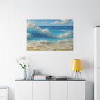 Sunny Beach Waves-Matte Canvas, Stretched, 1.25"