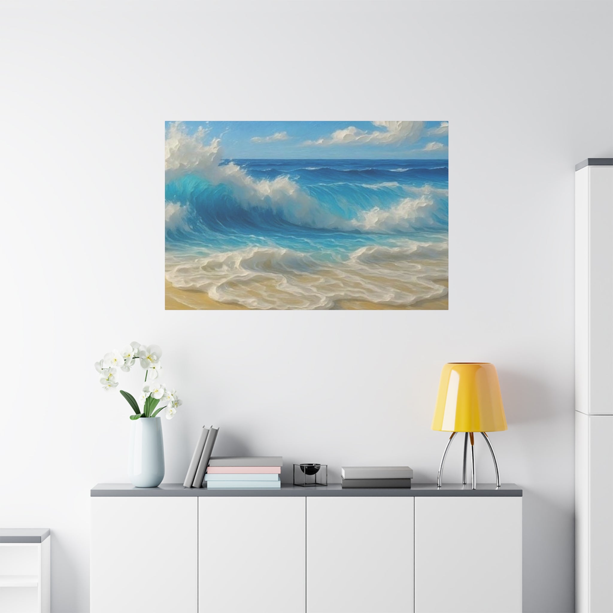 Sunny Beach Waves-Matte Canvas, Stretched, 1.25"