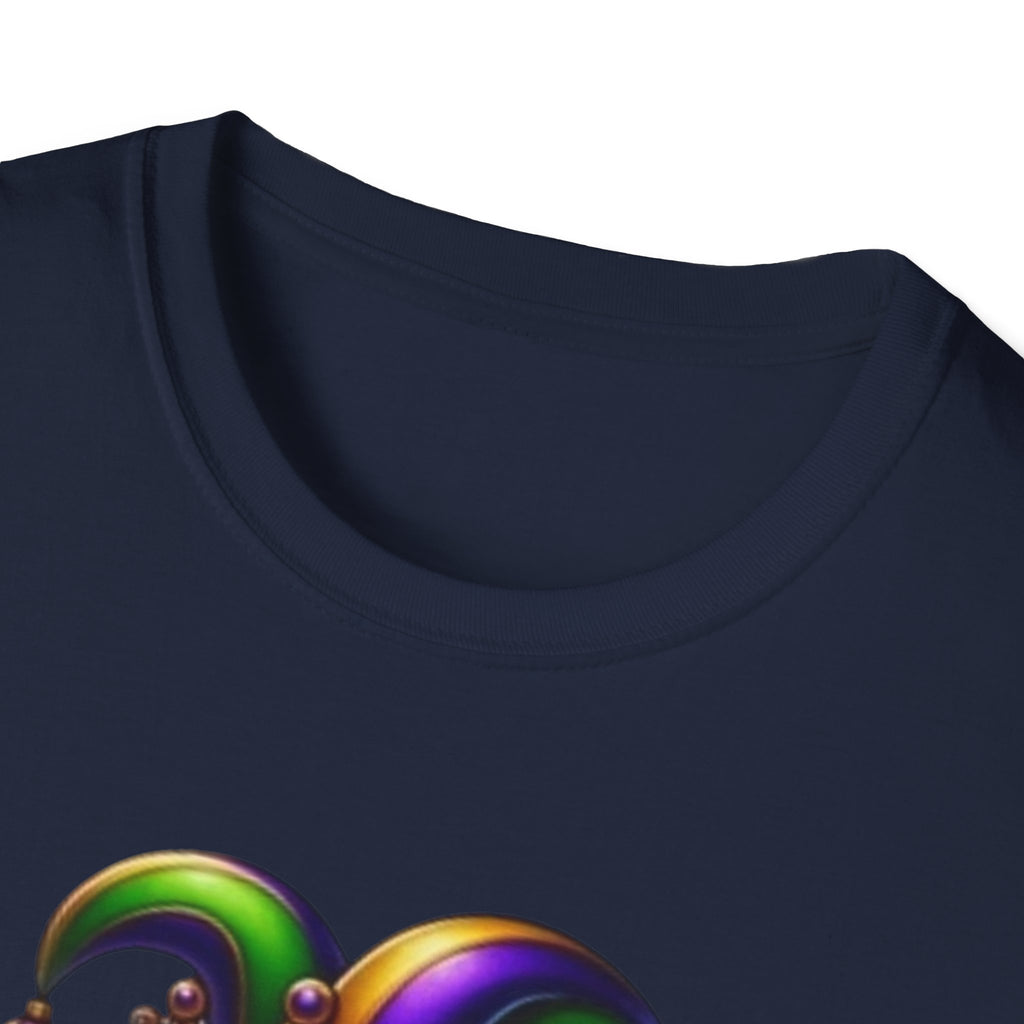 Mardi Gras Jester Alligator T-Shirt — Carnival Croc Graphic Tee