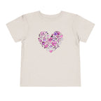 Toddler Tee — Pink Heart Doodle Design (Love, Kisses & Cute Icons)