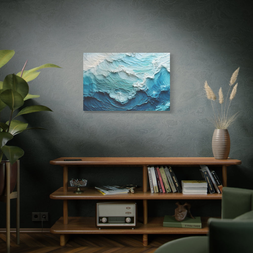 Ocean Waves Texture Matte Canvas Print