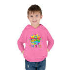 Toddler Hoodie — "I Have No Idea What This Is" Colorful Toy Graphic