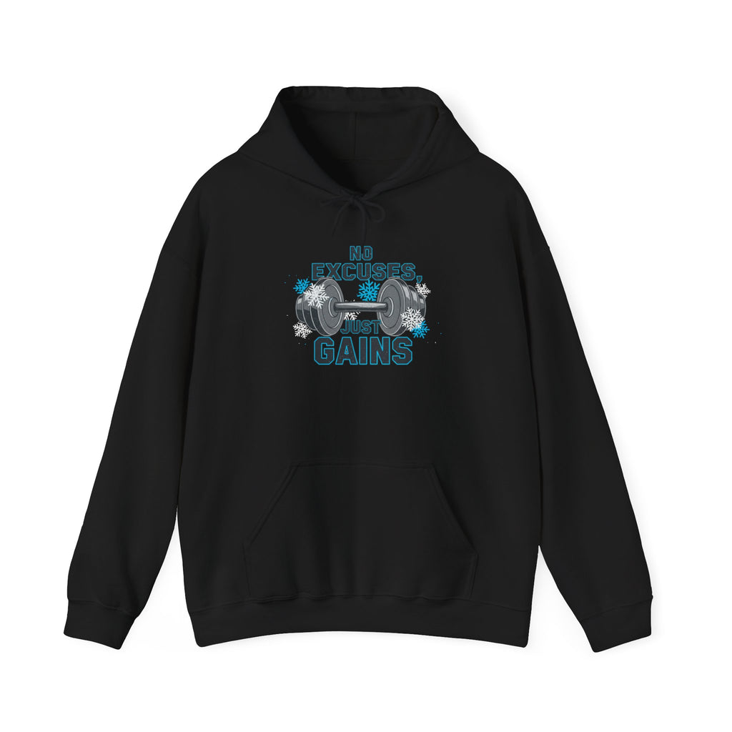 No Excuses Just Gains Hoodie | winter workout shirt, gym motivation hoodie