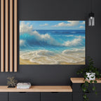 Sunny Beach Waves-Matte Canvas, Stretched, 1.25"