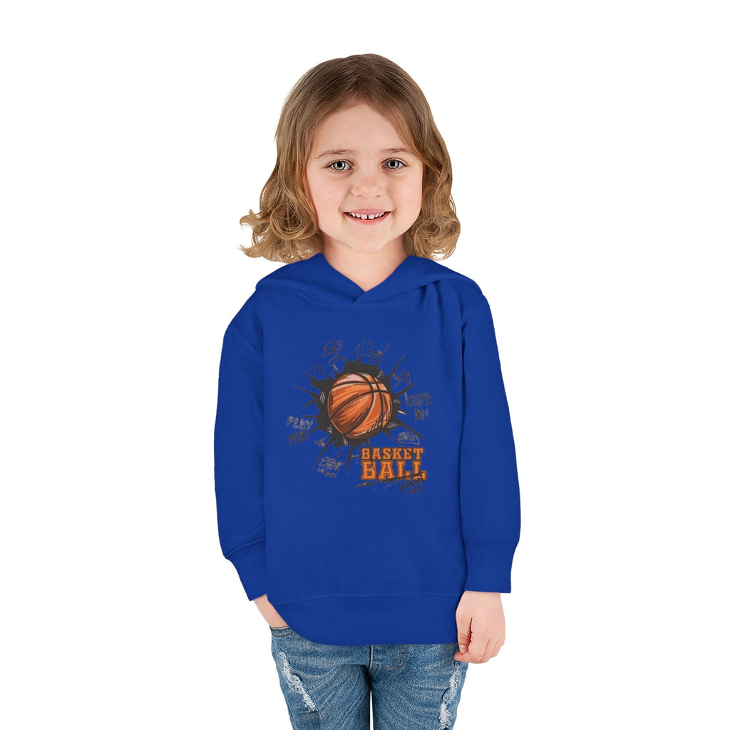 Toddler Basketball Hoodie – 'Ball' Graphic Pullover for Kids