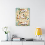 Inspirational Dragonfly Canvas Wall Art - "Accept What Is, Let Go, Have Faith"