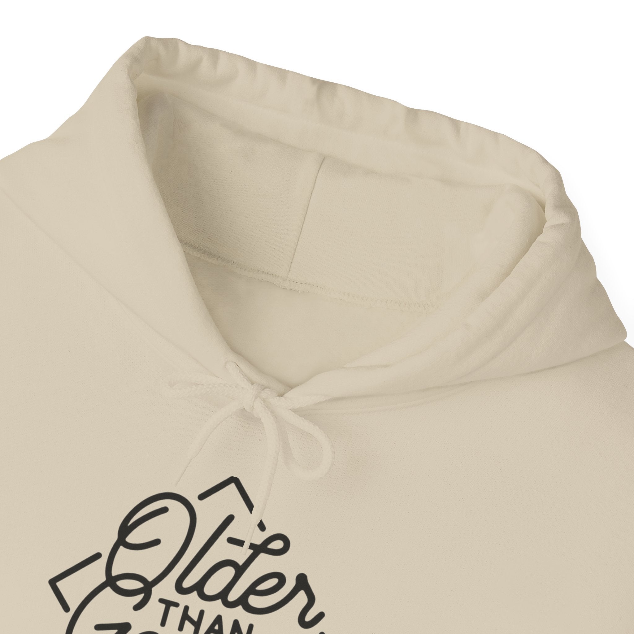 Hoodie — "Older Than Google" Vintage Script Pullover