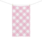 Pink Gingham Hand Towel — Cute Farmhouse Kitchen & Bathroom Accent