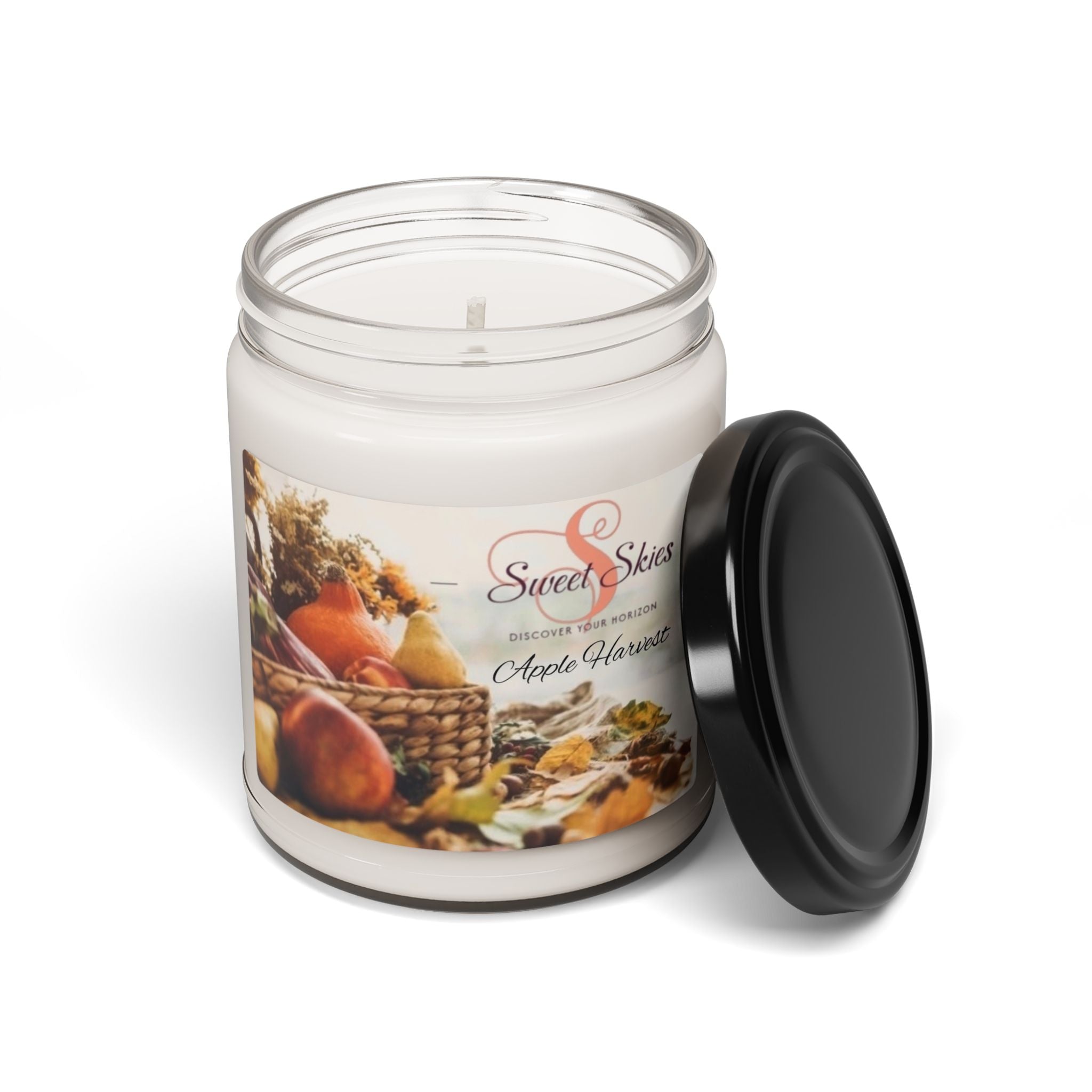 Apple Harvest Soy Candle — 9oz Scented Jar (Autumn, Cozy Home)