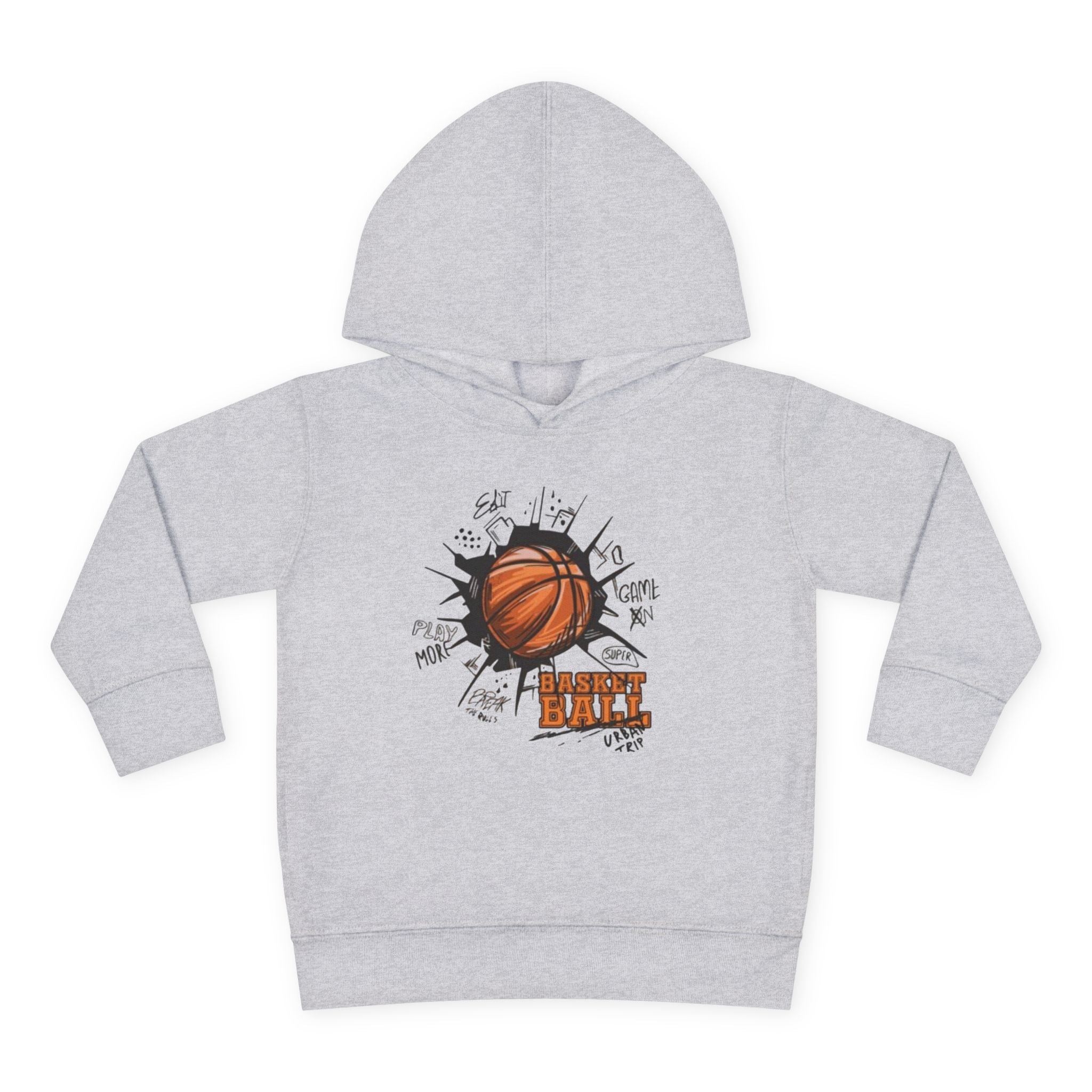 Toddler Basketball Hoodie – 'Ball' Graphic Pullover for Kids