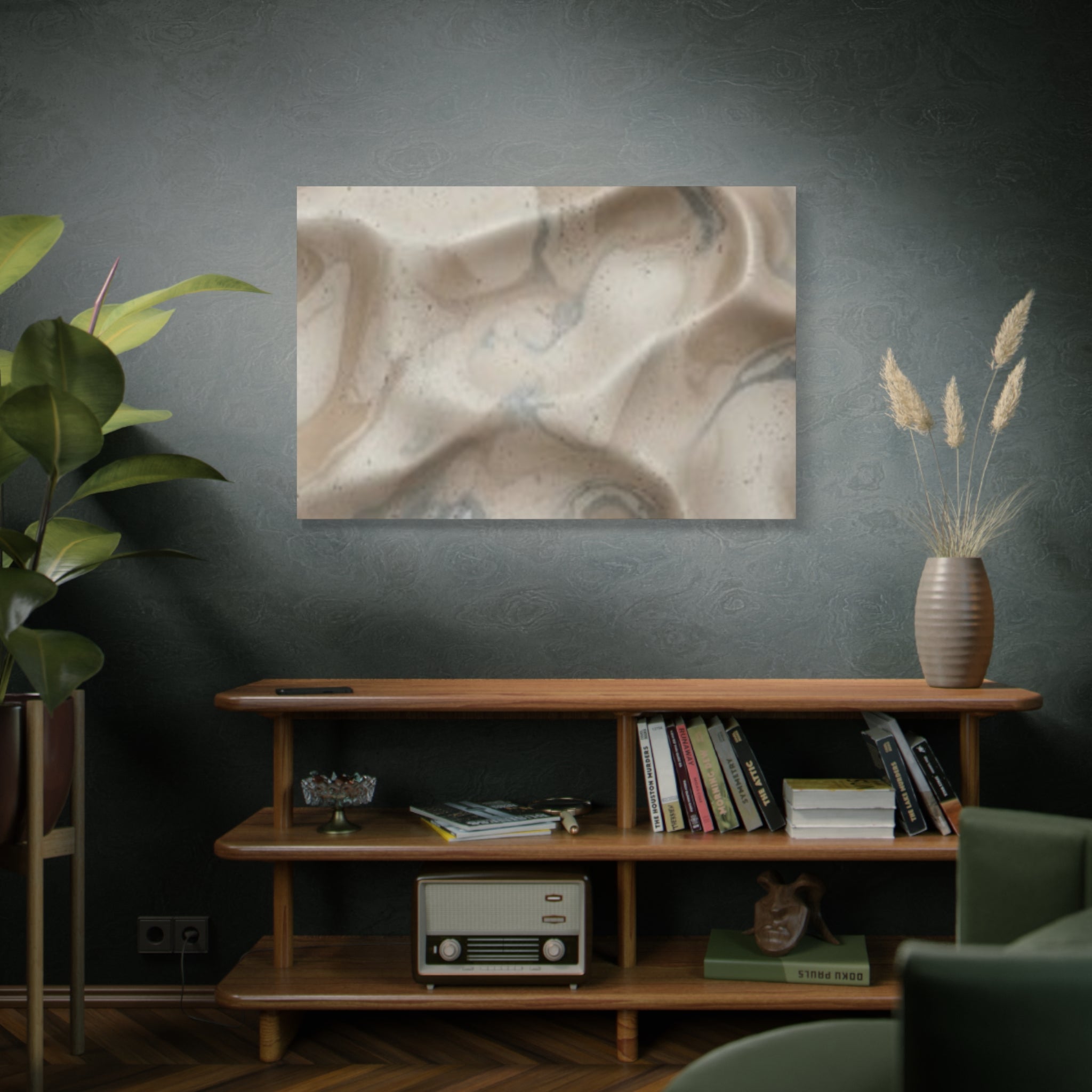 Abstract Neutral Marble Canvas Wall Art — Matte Stretched 1.25"