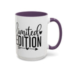 Limited Edition Accent Coffee Mug — Pink Interior, 'Limited Edition' Graphic (11/15oz)