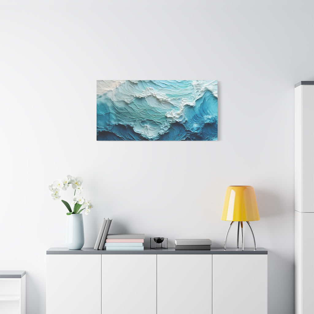 Ocean Waves Texture Matte Canvas Print