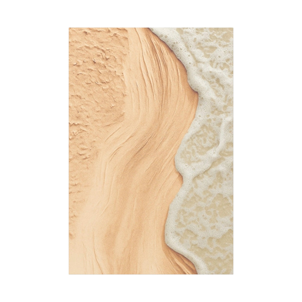 Coastal Beach Canvas Print – Sandy Shoreline Wall Art