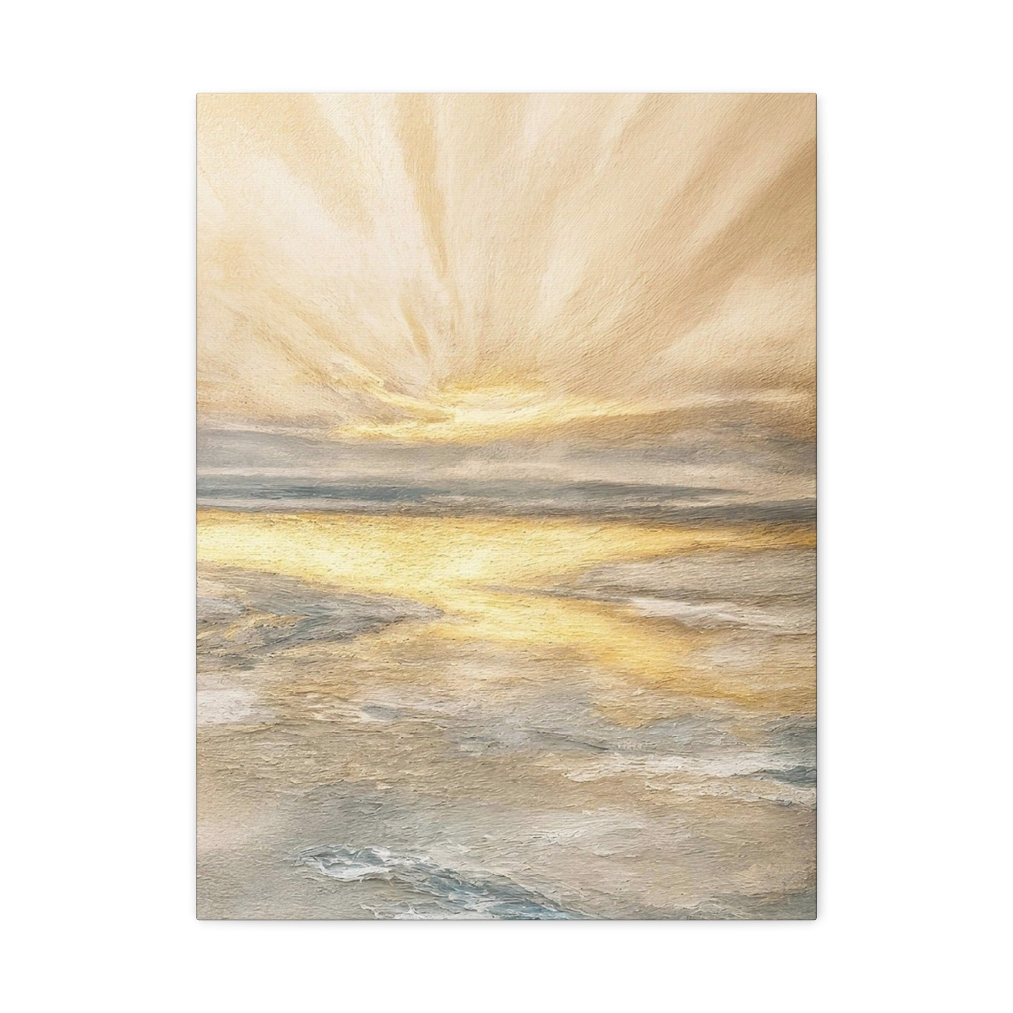 Golden Sunrise Seascape Canvas