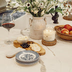 Marble and Wood Mushroom Cutting Board