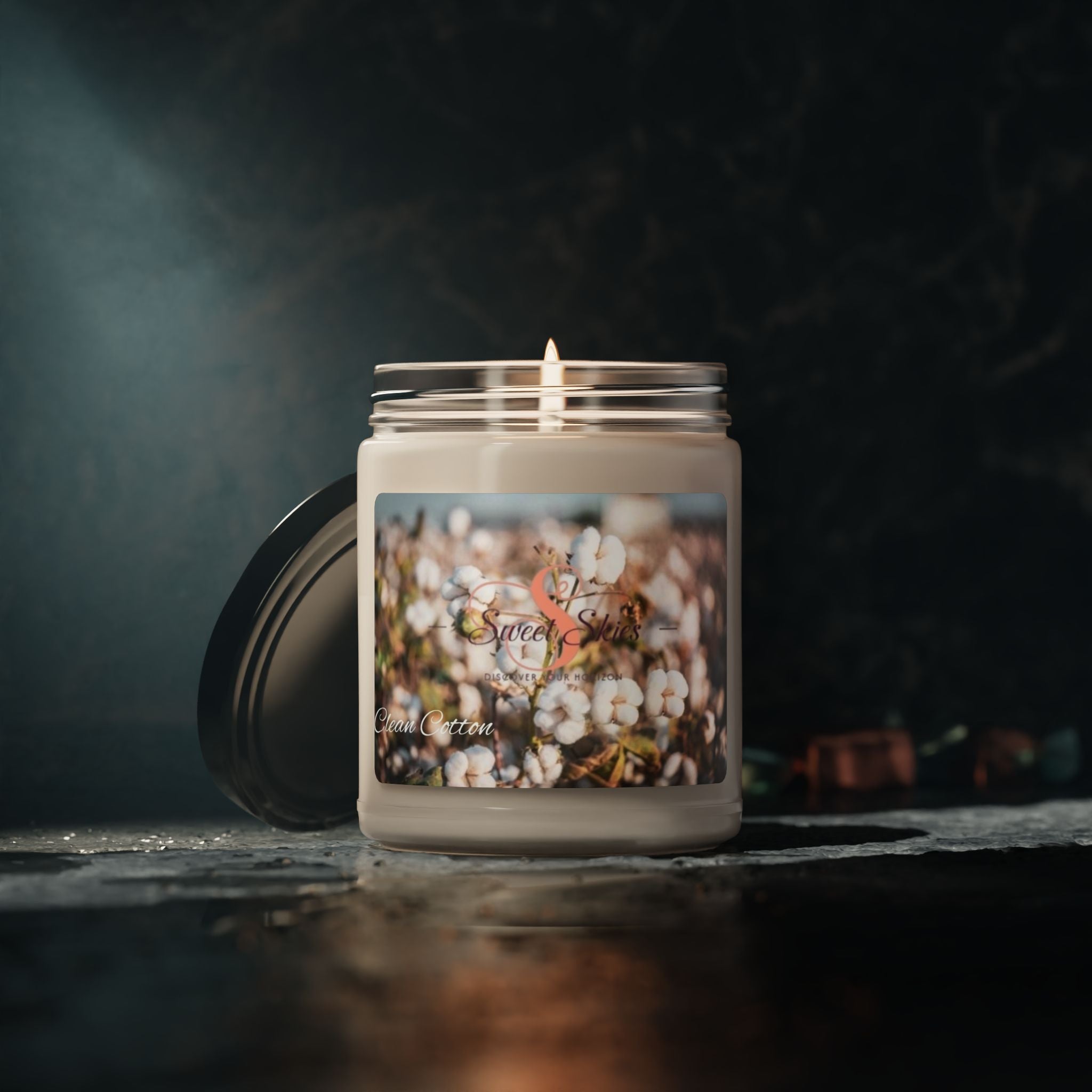 Cotton Blossom Scented Soy Candle — 9oz Jar (Sweet Scent)