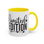Limited Edition Accent Coffee Mug — Pink Interior, 'Limited Edition' Graphic (11/15oz)
