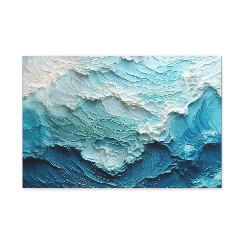 Ocean Waves Texture Matte Canvas Print