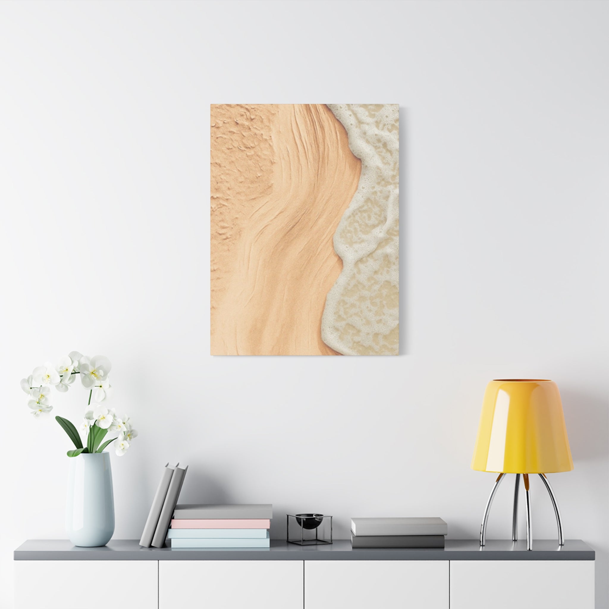 Coastal Beach Canvas Print – Sandy Shoreline Wall Art