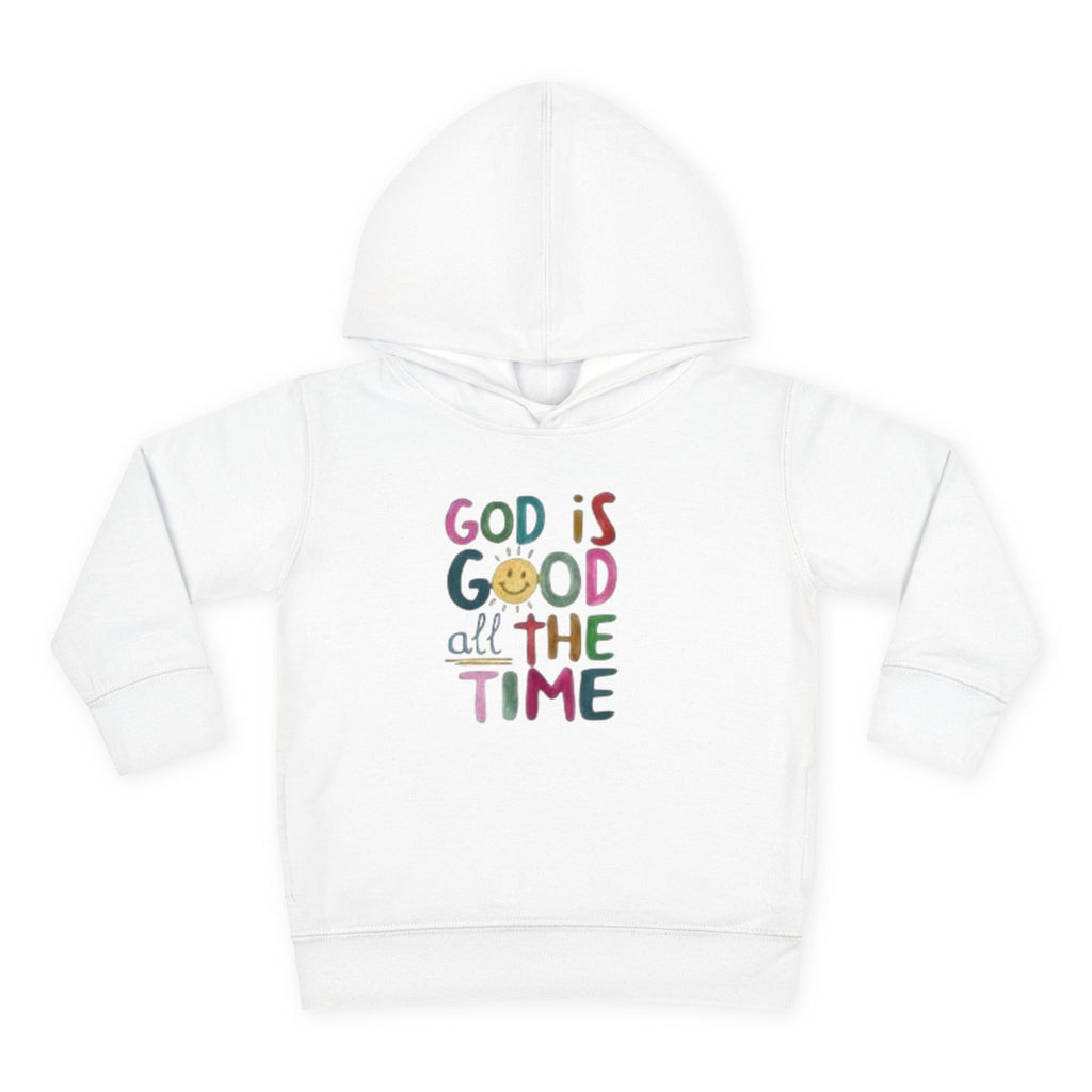 Toddler Hoodie — "God Is Good All The Time" Cute Faith Pullover