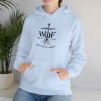 Hoodie — "W.O.F. Woman of Faith" Cross Christian Graphic Pullover